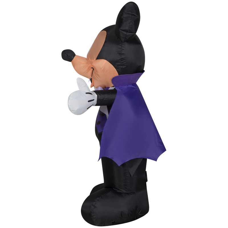 Disney Airblown Inflatable Mickey in Vampire Costume Disney , 3.5 ft Tall, Multicolored, 4 of 7