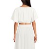 Lands' End Women's Cotton Gauze Dolman Sleeve Crop Cover Up Top - 2 of 4