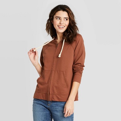 tan zip up hoodie womens