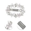 Unique Bargains Hollow Flower French Barrette Hair Clips Black White Pink 1 Pc - 3 of 4