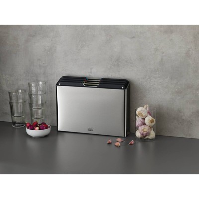 Stainless Steel 4-Piece Color-Coded Cutting Board Set