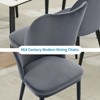 Dining Chairs Set of 2,Upholstered Velvet Dining Room Side Chairs, Chair for Dining Table with Padded Seat and Wood Legs-Modern Dining Chairs - 4 of 4