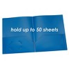Oxford® Poly Two Pocket Portfolio, Blue, Pack of 25 - 3 of 3