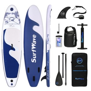 VisioGear 11' Stand Up Paddle Board with Accessories, Blue & Grey, 132"*33"*6" - 1 of 4
