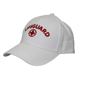 Kemp Low-Profile Trucker Hat Lifeguard Cap - Fitted Sun Hat with 6 Panels & Sewn Eyelets - Adjustable Hook and Loop Strap White - 1 of 1