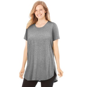 Woman Within Women's Plus Size Easy Maxi Tunic - 1 of 4