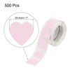 Unique Bargains Self-Adhesive Heart-Shaped Decorations Sticker for Envelope Wedding 500 Pcs - 2 of 4