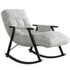 NicBex Rocking Chair with Adjustable High Back and Foot Rest Upholstered Accent Chair Lounge Chair for Bedroom, Living Room, Balcony - 4 of 4