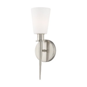Livex Lighting Witten 1 - Light Wall Light in  Brushed Nickel - 1 of 2