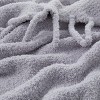 Kate Aurora Ultra Soft & Plush Miranda Gray Fringed Accent Throw Blanket - 50 in. W x 60 in. L - 4 of 4