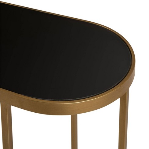 Deluxe Mirrored Console Table Gold Glitzhome