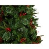Nearly Natural 7.5-ft Norway Mixed Pine Artificial Christmas Tree with 450 Clear LED Lights, Pine Cones and Berries - 3 of 4