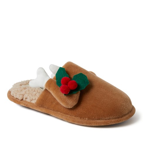Dearfoams Women's Turkey Scuff Slippers Matching Family Holiday Slip - Whiskey Size Xl : Target
