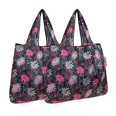 Wrapables Foldable Tote Nylon Reusable Grocery Bag (Set of 2)