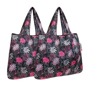 Wrapables Foldable Tote Nylon Reusable Grocery Bag (Set of 2) - 1 of 4