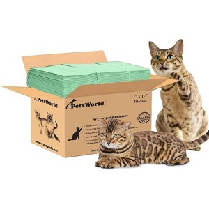 PETSWORLD Multi Cat Pad Refills for Cats Breeze Litter System, Ultra-Absorbent, Quick Dry - 1 of 4
