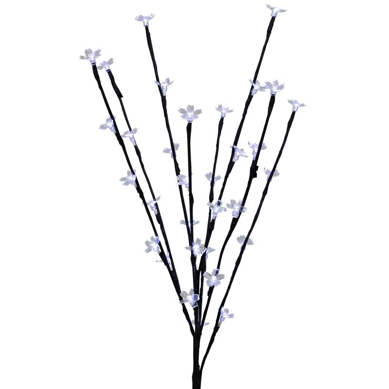 Northlight Set of 3 Pre-Lit Cherry Blossom Artificial Tree Branches 2.5' - Pure White LED Lights, 4 of 10
