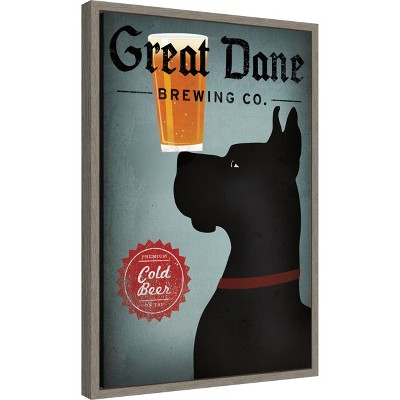 Amanti Art Great Dane Brewing Co by Ryan Fowler Canvas Wall Art Print Framed 16-in. x 23-in.