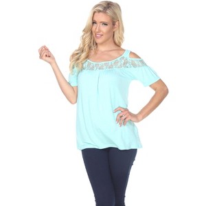 Women's Cut Out Shoulder Bexley Tunic Top - White Mark - 1 of 3