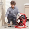 VEVOR Drain Cleaner Machine 50FT x 1/2 Inch, Sewer Snake Auger Manual Feed, 250W Electric Drain Cleaning Machine, Silver - 2 of 4