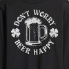 Men's - Instant Message - Don't Worry Beer Happy Long Sleeve Graphic T-Shirt - 2 of 4