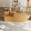 KWPZQEB Curved Sectional Sofa, Symmetrical Modular Semi Circular Sofa with Pillows, Corduroy Corner Sofa for Living Room, No Assembly Needed - 3 of 4
