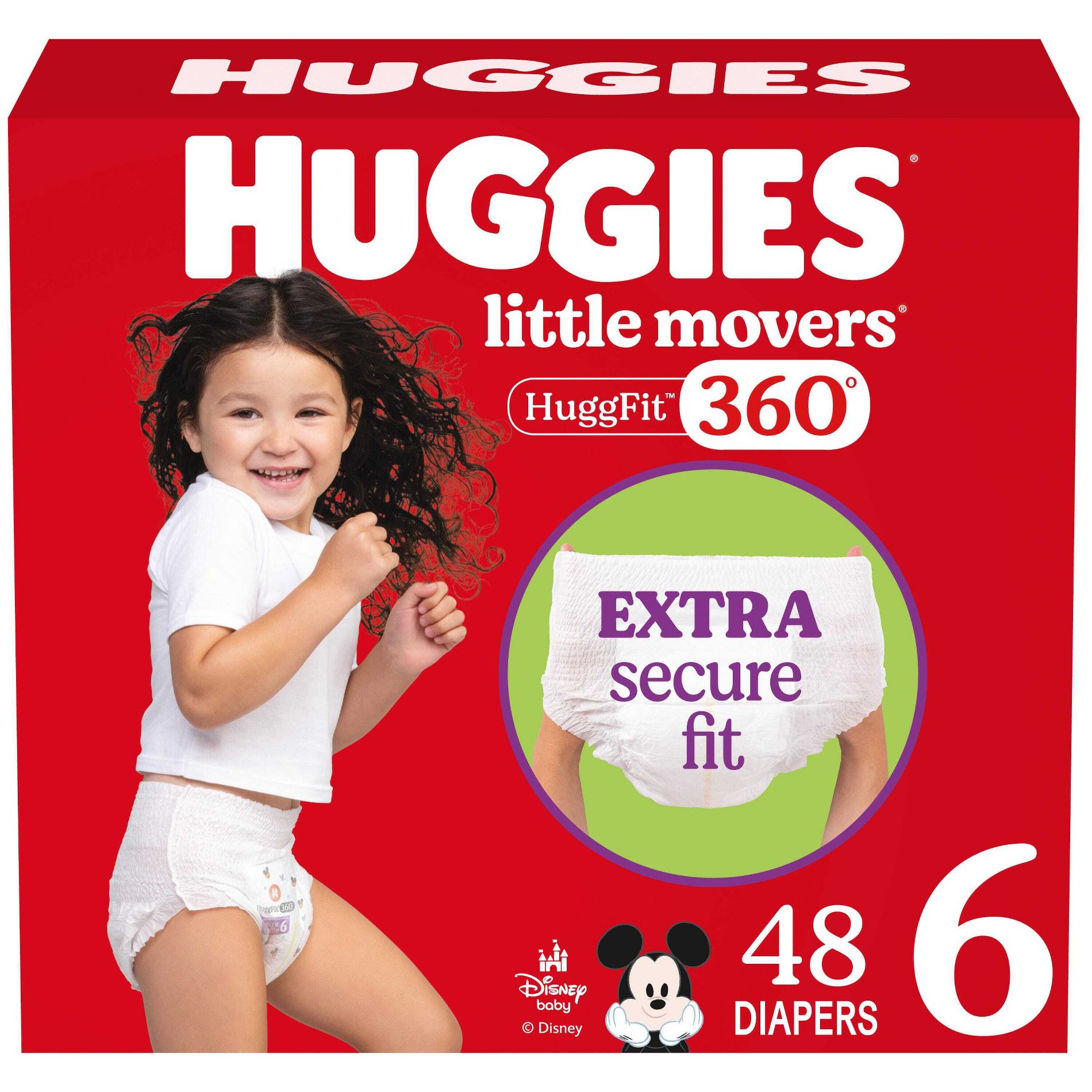 Huggies Little Movers 360 Pull On Diapers - Size 6 - 48ct