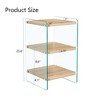 HDZNVF Three Levels of Nightstand with Storage Function, Wood - 4 of 4