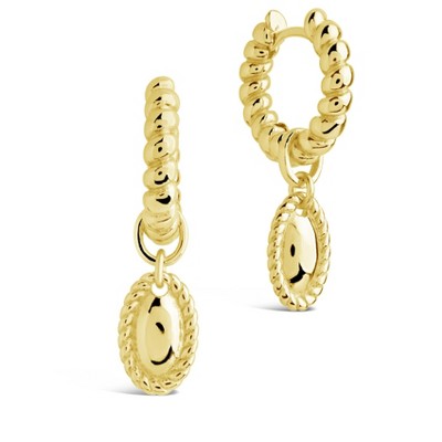 SHINE by Sterling Forever Hartley Hoop Earrings - Gold