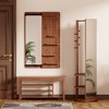 Lyngins Wall-Mounted Shelving Full Length Mirror with Push-Pull Removable Panels, Built-In Display Stand & Hooks, Full Body Mirror/Wall Mirror - 4 of 4