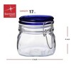 Bormioli Rocco Fido Jar with Blue Lid, Made of Premium Quality Italian Glass, Airtight Seal with Gasket - 2 of 4