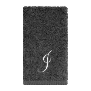 Avanti  Granite with Silver Script Monogram Bath Towel Letter   I - 1 of 3