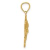 Black Bow Jewelry 14k Yellow or White Gold Bass Pendant, 17mm (5/8 inch) - 2 of 4