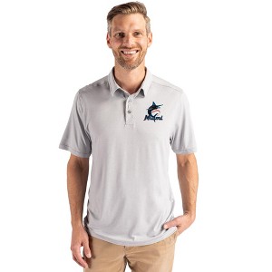 Miami Marlins Cutter & Buck Coastline Epic Comfort Recycled Mens Polo - 1 of 1