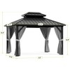 ODK 10X12 FT Outdoor Hardtop Gazebo, Heavy Duty Aluminum Gazebo, Metal Frame Patio Canopy, All-Weather Protection Metal Canopy for Backyard, Garden - 3 of 4