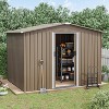ALAULM Outdoor Storage Shed Waterproof, Large Garden Tool Shed with Air Vents and Lockable Sliding Door, Metal Shed Outdoor Storage for Garden - 2 of 4