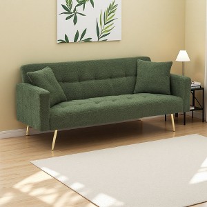 71.7" Teddy 3-Seater Sofa Bed with Coffee Table & Adjustable Armrests - 1 of 4
