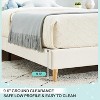 Twin Bed Frame for Girls, Velvet Upholstered Bed Frame with Headboard, No Box Spring Needed, Wooden Slats Support, Easy Assembly - 4 of 4