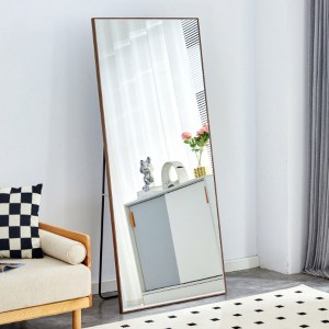 Sturdy Solid Wood Full-Length Mirror For Dressing Bedroom Porch Decor Retail Floor Stand or Wall Mount - 1 of 4