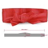 Allegra K Women's Faux Leather Self Tie Bowknot Wide Waist Band Sash Obi Belt One Size - 3 of 4
