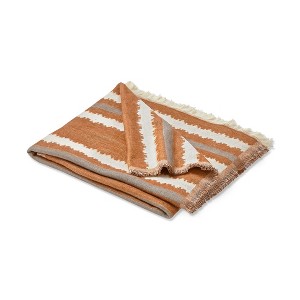 tagltd Lassen Acrylic Striped Decorative Throw for Sofa or Bed with Fringe, 50L x 60W in. - 1 of 2