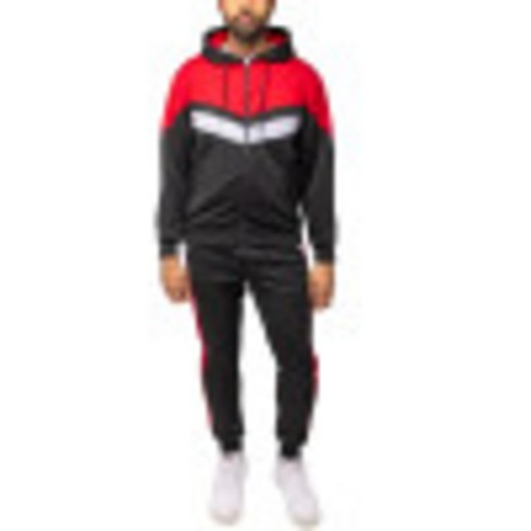 CULTURA Men s Zip Up Hoodie Track Suit in BLACK RED WHITE Size Small