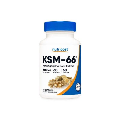 Nutricost KSM-66 Capsules (600 MG) (60 Capsules)