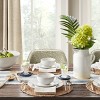 16pc Porcelain Beaded Rim Dinnerware Set White - Threshold™ - image 4 of 4