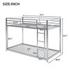 NicBex Twin over Twin Bunk Bed with Safety Guardrail,Low Twin Loft Bed with Built-in Ladder,Modern Bunk Beds,Noise Reduced Bunk Beds for Bedroom - 3 of 4