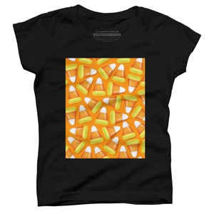 Girl's Design By Humans Halloween Candy Corn By NewburyBoutique T-Shirt - 1 of 3