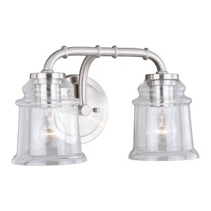 Vaxcel Toledo 2 - Light Vanity in  Satin Nickel - 1 of 4