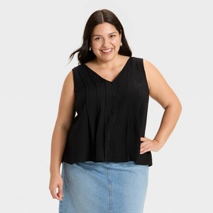 Women's Flared Tank Top - Ava & Viv™ - 1 of 3