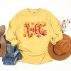 Simply Sage Market Fall Leaves Watercolor Garment Dyed Long Sleeve - 3 of 4