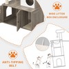 55'' Cat Tree with Litter Box Enclosure, All-in-One Wooden Cat Tower with Scratching Posts & Detachable Teaser Sticks, Cat Furniture for Indoor Cats - 3 of 4
